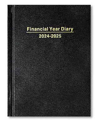 2024 2025 Dats Financial Year Diary Planner A5 Day To Page Hard Cover - BLACK • $12.95