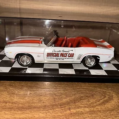 1969 Chevy Camaro Indy Pace Car   1/18 Scale  Die Cast  Car In Display Case. • $34