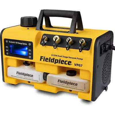 Fieldpiece VP67 6CFM 2-Stage Vacuum Pump W/ RunQuick Oil Change System • $470.05