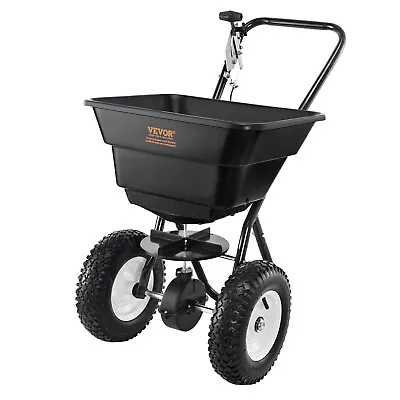 VEVOR 80LB Broadcast Spreader Walk-Behind Turf Spreader Fertilizer Garden Seeder • $106.99