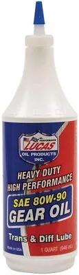 Lucas Oil 10043 SAE 80W-90 Gear Oil Trans & Diff Lube 1 QT • $16.99