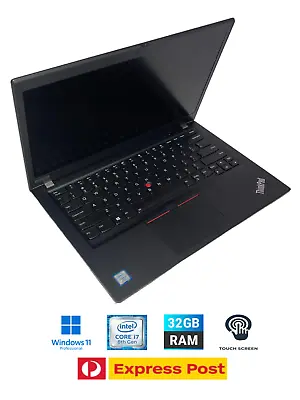 Lenovo ThinkPad T490S Laptop (512GB SSD I7 8th Gen 32GB RAM Win 11 ProTouch) • $630