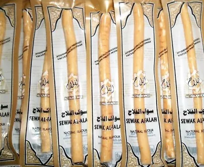 10 X Miswak Sticks Natural Toothbrush Sewak Al-Falah Meswak Peelu مسواك سواك • £7.49