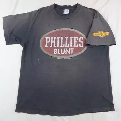 Vintage Phillies Blunt T-Shirt Thrashed Faded Size XL • $1195