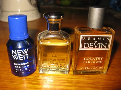 $41.99 • Buy 3 Pc Lot Aramis New West Skinscent 7ml, Tuscany Per Oumo 8ml, Devin Country 7ml