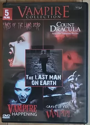 Vampire Dracula Collection Grave Fangs Living Dead Last Man On Earth Count DVD • $6.59