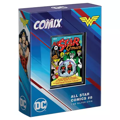 2023 Niue Comix DC All Star Comics #8 Wonder Woman 1 Oz .999 Silver Coin Bar • $98.88