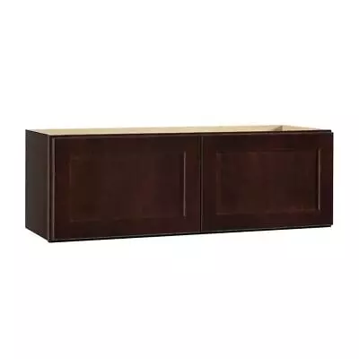 Hampton Bay Assembled Wall Bridge Kitchen Cabinet 36  Maple Door Material Brown • $220.59