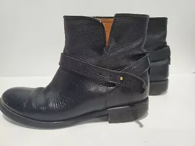 Madewell Women's Biker Black Leather Ankle Boots Size 8 • $115