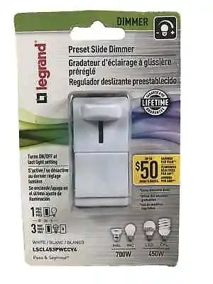 Legrand Preset Dimmer Switch/ 3 Way/works With All Dimmable Lights • $11.99