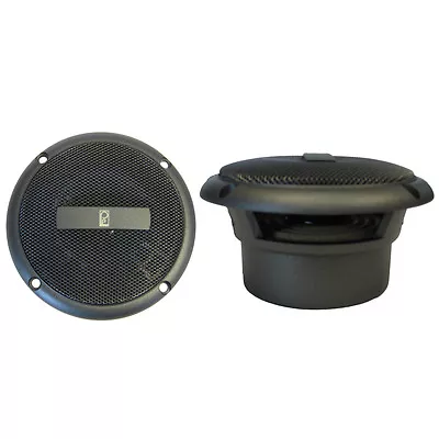 PolyPlanar 3  Round Flush-Mount Marine Boat Component Speakers (Pair) Gray • $51.91