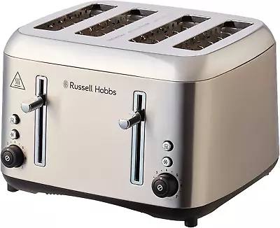 Russell Hobbs Addison 4 Slice Toaster RHT514BRU Dual Browning Controls Def... • $210.90