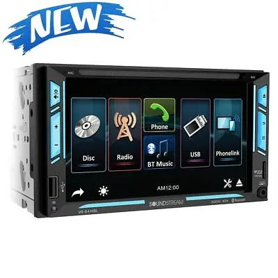Soundstream VR-64HBL 2 DIN DVD CD Player 6.2  Bluetooth Android 2 Way Phone Link • $69.89