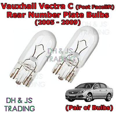 For Vauxhall Vectra C Rear Number Plate Bulbs Pair Reg Plate Bulb Lights (05-09) • $4.16
