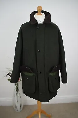 BARBOUR Forest Green Loden Hunting Coat Size 46/56 XL/XXL Vintage Mr Porter • £249