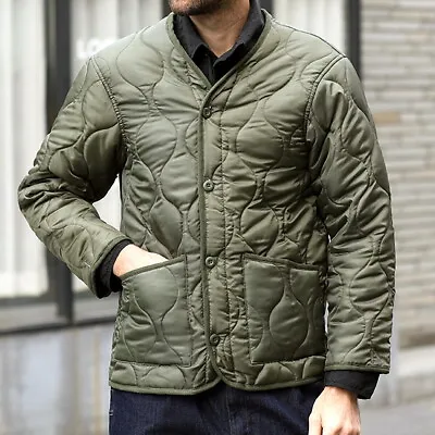 Mens Quilted Inner M65 Liner Jacket Military Retro Style Japanese Urban Outdoor • $61.75
