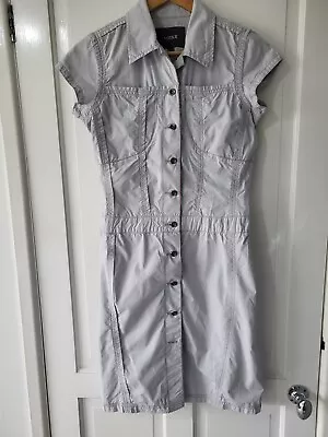 Mexx Light Grey Button Front Shirt Dress - Size 10 • £5