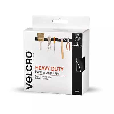 VELCRO® Brand Heavy Duty Hook & Loop Tape Ultra Thin Black - 50mm X 2.5mtr • $48.10