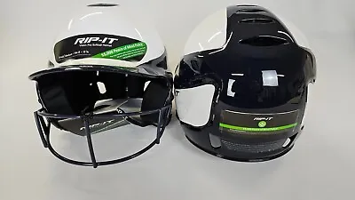Rip It VISJ Softball Batting Helmet With Face Guard Navy/White SM/MED Glossy • $25
