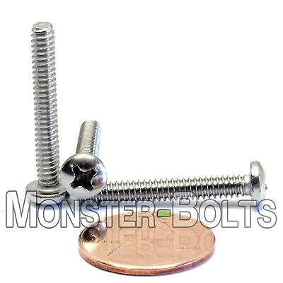 #6-32 X 1  Stainless Steel Phillips Pan Head Machine Screws A2 / 18-8 Coarse • $6.75