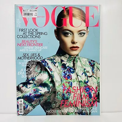 British Vogue Magazine February 2019 Emma Stone Roland Mouret Leila Slimani • $12.95