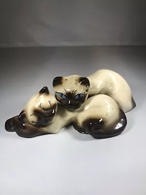 Vintage Ceramic Arts Studio Thai-Thai & Thai Siamese Cats Salt & Pepper Shakers • $27.50