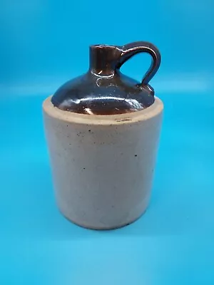 Dome Top Two Tone Stoneware Whiskey Jug  Vtg 1 Gallon 10  Tall X 7  Diameter • $39.99