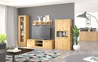 Living Room Furniture Set Oak TV Unit Wall Media Cabinet Entertainment Display • £289