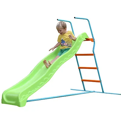 £125.95 • Buy Children's Large Freestanding Wavy Garden Slide 1.85m Long With 1.4m Tall Steps