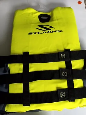 Stearns Adult Unisex Infinity Series Hydroprene Life Vest Yellow Size L/XL • $45