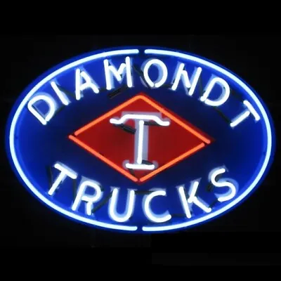 Diamond T Trucks 20 X16  Neon Light Sign Lamp Beer Bat Wall Decor • $143.09