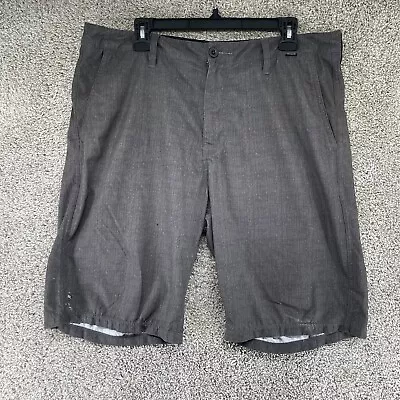 Hurley Phantom Chino Shorts Mens 34 Gray 10” Inseam Stretch Logo Breathable • $5.66