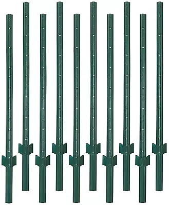 5 Feet Sturdy Duty Metal Fence Post – Garden U Post For Fencing - 10 Pack • $85.99