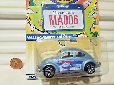 2001 Matchbox Across America MASSACHUSETTS 1962 VW VOLKSWAGEN BEETLE NEW On Card • $7.95