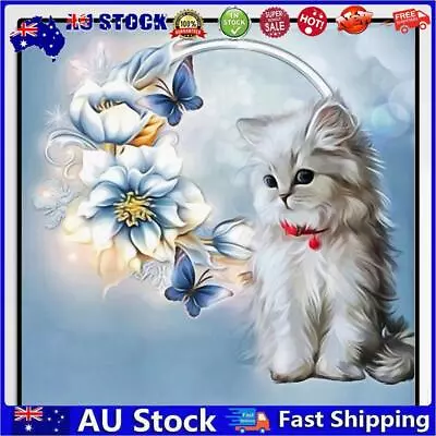 AU 5D DIY Full Drill Diamond Painting Cat Cross Stitch Mosaic Kit (30x30cm) • $8.99