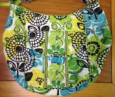 Vera Bradley Limes Up Clare Crossbody Or Shoulder Bag Black Lime Green Blue  • $24.99