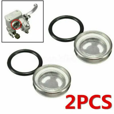 Motorcycle Brake Master Cylinder Reservoir One Sight Glass Lens Gasket Parts Kit • $8.52