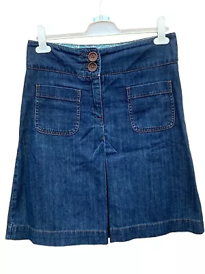 Women’s Denim Skirt With Pockets Zipper. Brand Bodem 100% Cotton Size 10R • £12
