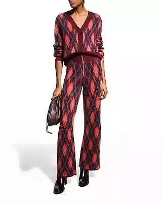 $275 • Buy New With Tags $275 Staud Deck Argyle Wool Pants Size Small Sold Out Everywhere!
