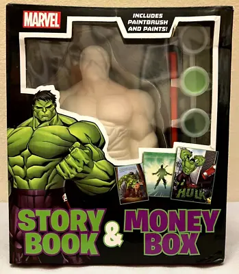 Marvel Hulk Children's Fun Arts Paint Your Own Money Box And Story Book • £6.99