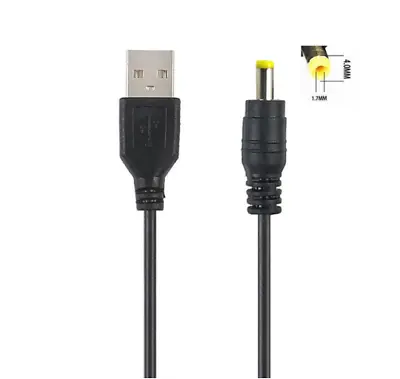 USB To 5v Power Supply Cable - 4.0mm X 1.7mm Jack / Tip • £1.99