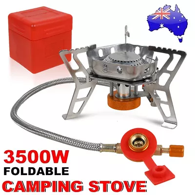 3500W Portable Gas Stove Camping Burner Outdoor Picnic Cooking Hiking Cooker BBQ • $15.99