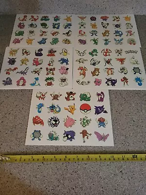 Pokemon Temporary Tattoos - 5 Sheets ( 100 Pcs) Party Favors Kids Birthday • $12.99