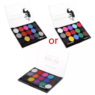 Professional Face Body Paint Palette With Paintbrush For Face Painting Body Art • £9.11