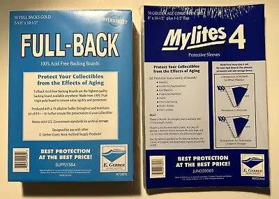 50 Mylites 4 Golden Age Size Mylar Bags With 50 Full-Back Boards • $41