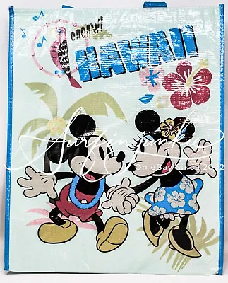 Disney Aulani Resort Hawaii Grocery Travel Tote Bag Reusable Mickey Minnie Blue • $13.99