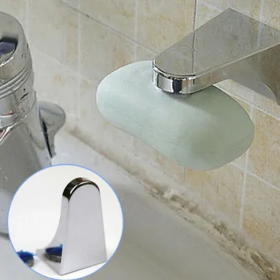 Magnetic Soap Dish Holder Wall Mounted Bathroom Kitchen Sink Storage Rack Tool • £4.19