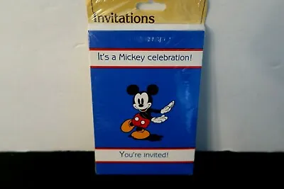 Gibson Disney Mickey Mouse Invitations Party Birthday 8 Ct Supplies NEW • $8.95