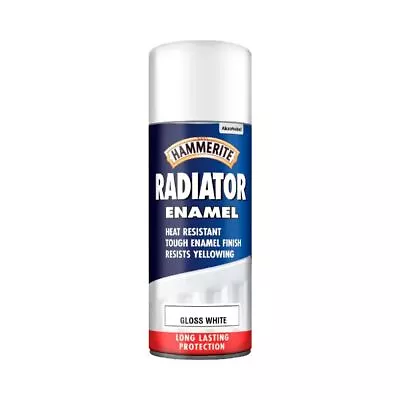 Hammerite Radiator Aerosol Paint - Gloss White - 400ml • £15.99