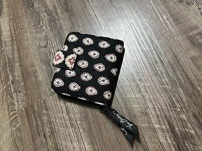 Vera Bradley Retired Classic Black Mini Zip Wallet • $13.99